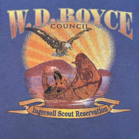 Vintage Boy Scouts W.D. Boyce Council Ingersoll Scout Reservation T-shirt - Picture 3 of 4